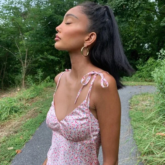 Princess Polly Veronica Midi Pink Floral Slip Dress - Picture 2 of 5